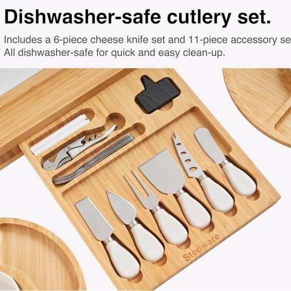 STEDWARE HOLIDAY Charcuterie + Cheese Board Set New in Box FALL CHARCUTERIE - Picture 8 of 12